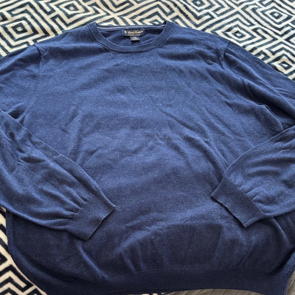 Brooks Brothers Classic Navy Crewneck Sweater